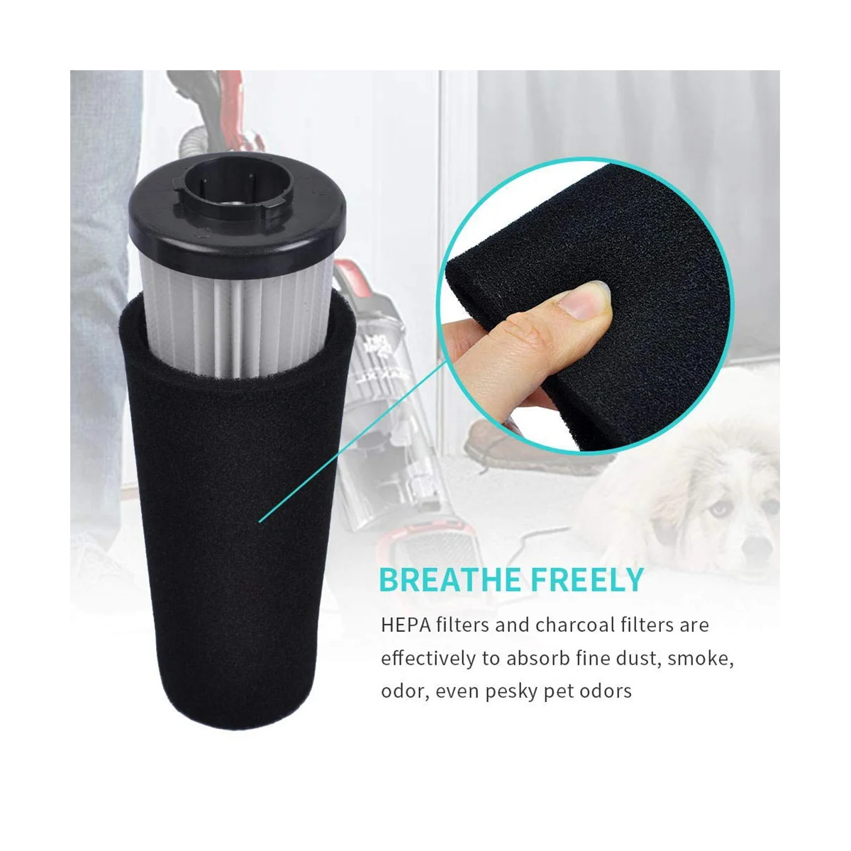 مرشح الكناس 4 قطعة قطع الغيار مرشحات HEPA لنماذج UD20124 F112 ملحقات المكنسة الكهربائية-أجزاء ساخنة