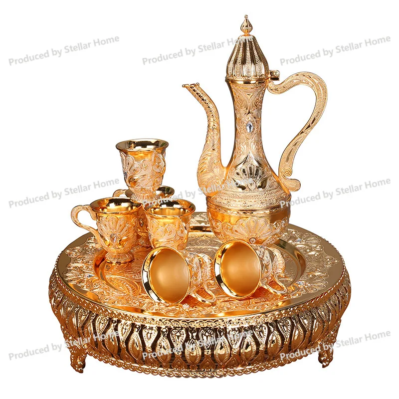 

Набор чашек для ликера, креативный домашний набор для вина в европейском стиле, маленькая чашка, металлический горшок для вина, разделитель вина, высококачественный русский горшок