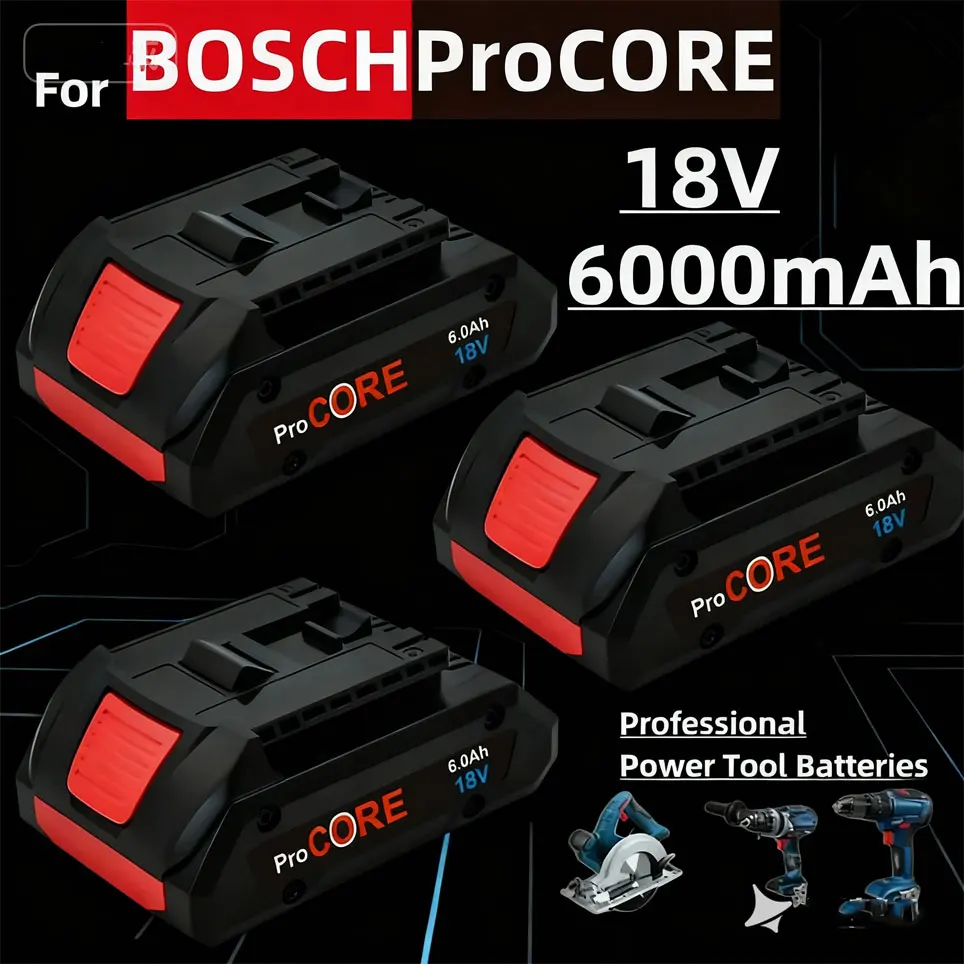 Convient pour BOSCH Professional 4.0Ah5.0Ah6.0Ah batterie Pro CORE18v batterie lithium-ion remplacement BAT609BAT618avec bms