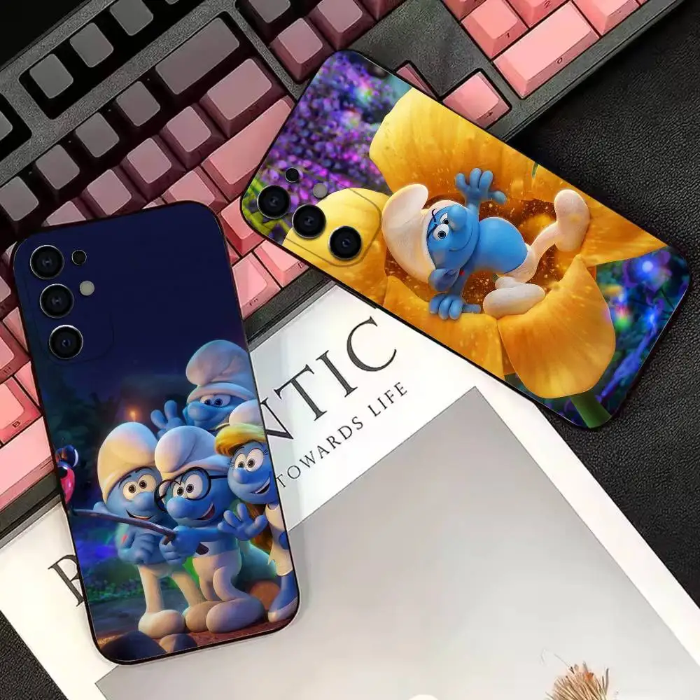 Cute Cartoon S-Smurfs  Phone Case For Samsung Galaxy S26 25 24 23 Ultra Puls Cover