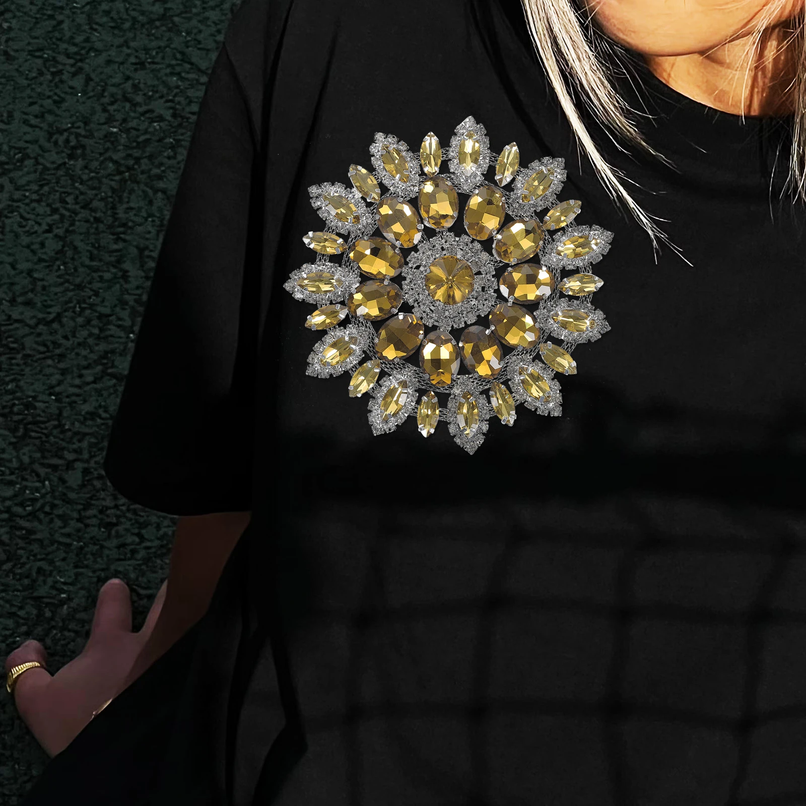 

Creative Diy Decorative Clothing Patches Iron On Repair Brooch Applique Hat Bag Sewing Accessories Rhinestone Patch For Jackets