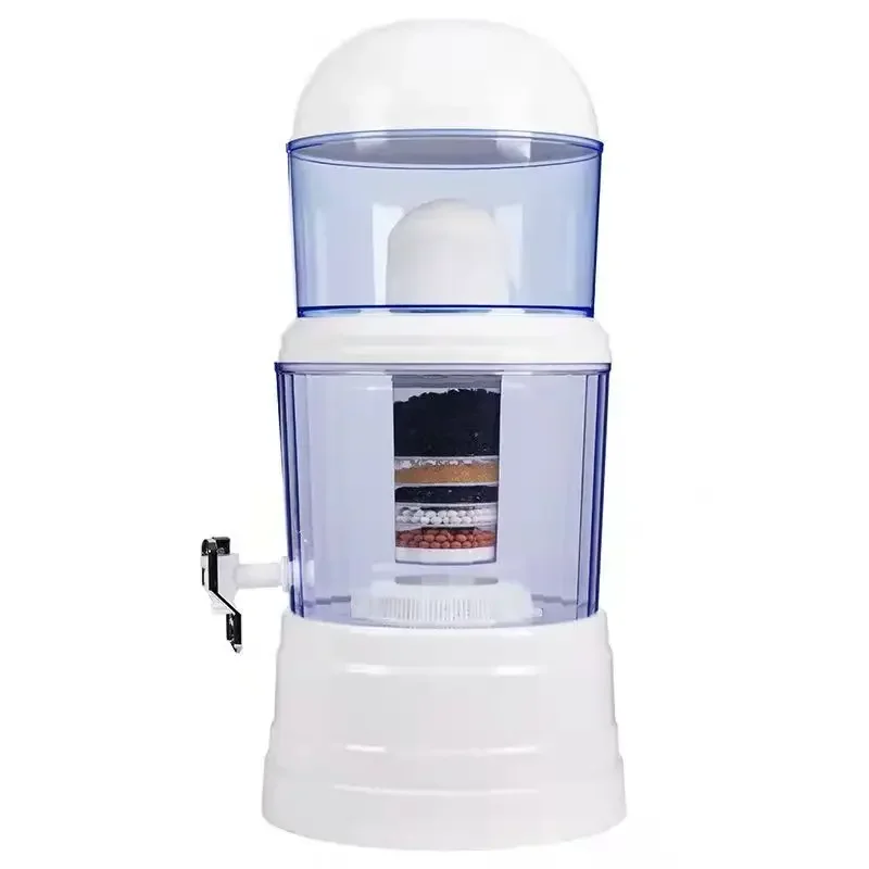 

Hot selling 5-8 stages ceramic mineral water pot direct drinking water dispenser desktop gravity