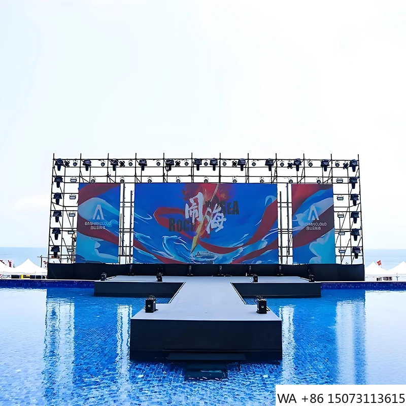 Pantalla LED impermeable P3.91 para exteriores: modular desmontable para alquiler de eventos a gran escala