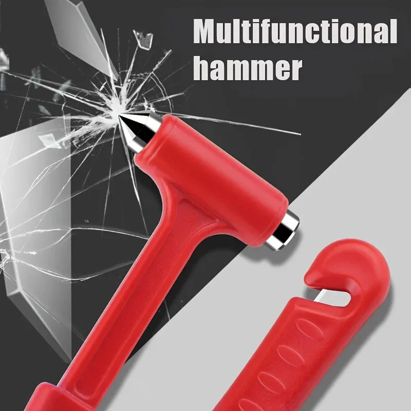 

1pcs Steel Car Emergency Hammer with Belt Cutter for Safety and Security, Emergency Use
