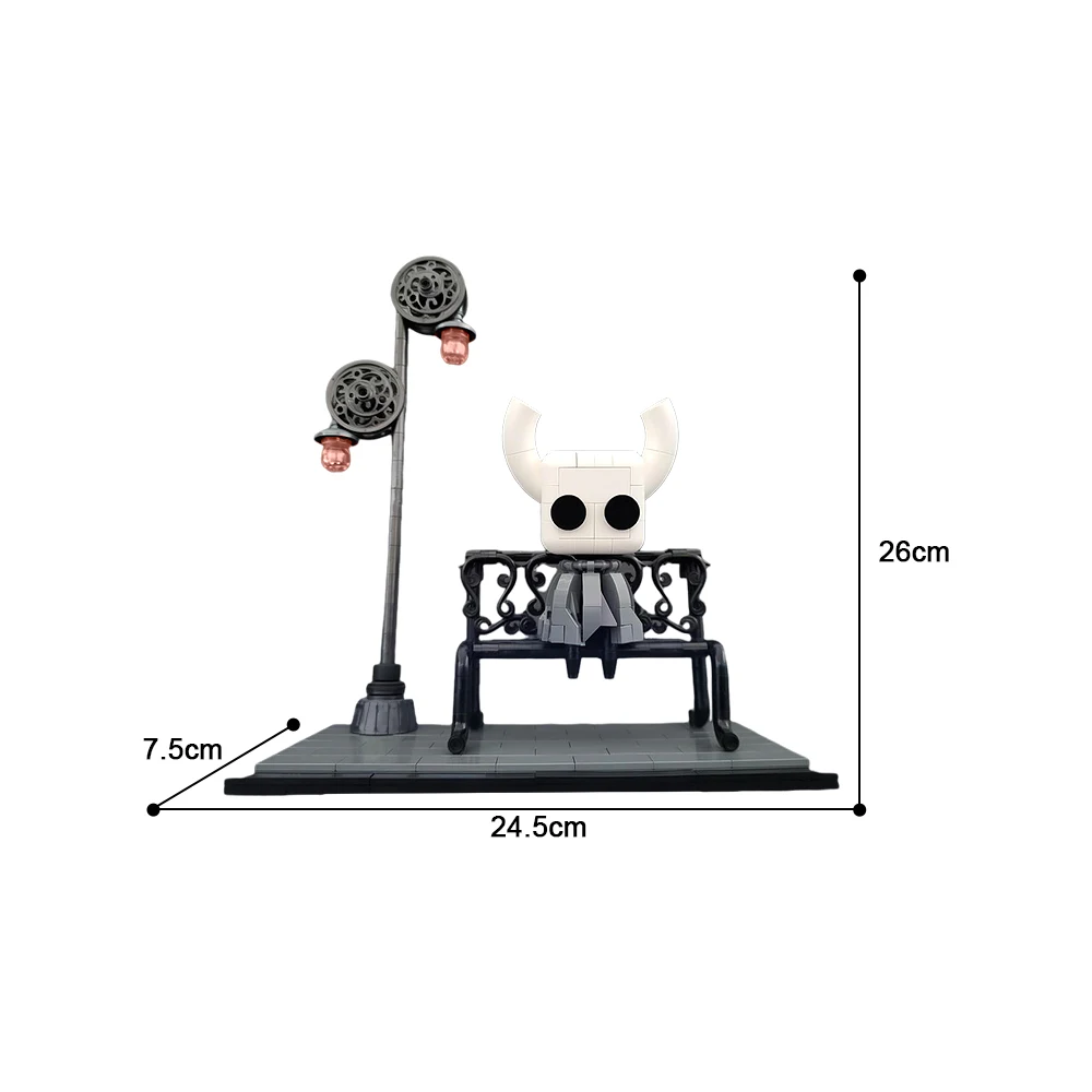 مجموعة بناء فارس مجوف للأطفال ، مشهد إضاءة الشوارع ، نموذج الصندوق ، شكل الحركة ، ألعاب الطوب ، هدية تصنعها بنفسك