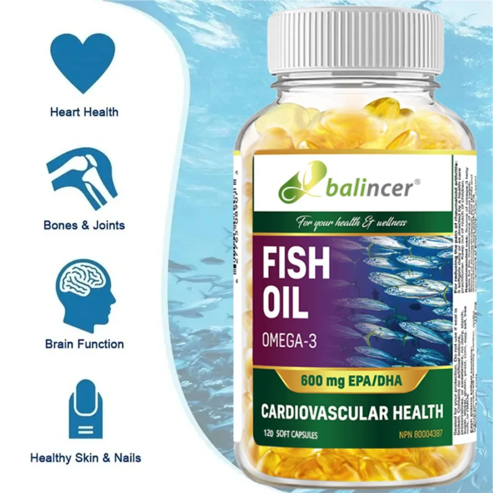 630mg Omega 3 Fish Oil with 600mg EPA DHA - Supports Brain, Liver, Heart & Immunity - 120 Softgels