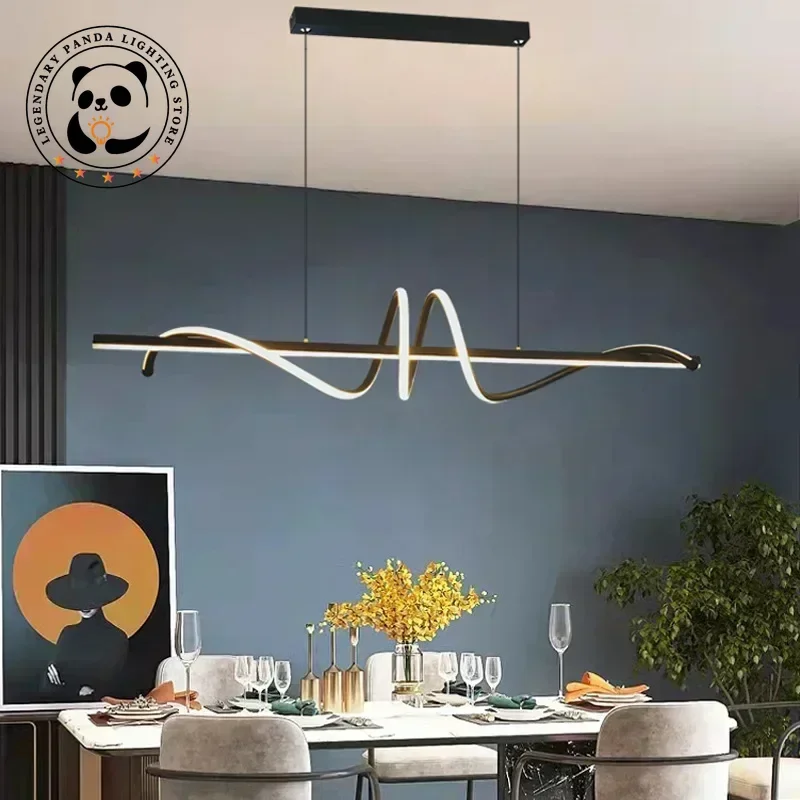 Contemporary Designer Pendant Lights Minimalist Metallic Luster Ceiling Chandeliers Woonkamer Dining Room Kitchen Bar Art Decor