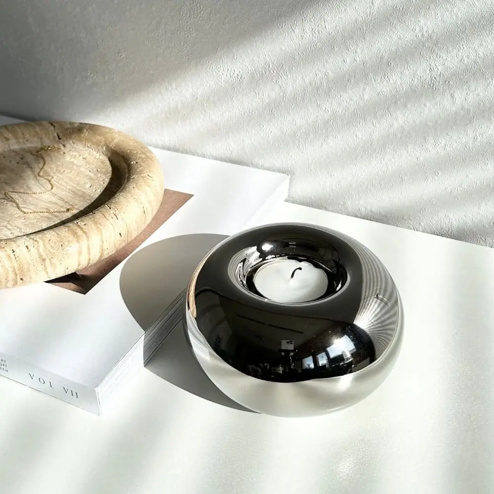 

Tabletop Ornament Ceramic Candle Holder Delicate Modern Candlestick Art Decorative Aroma Diffuser Photography Props