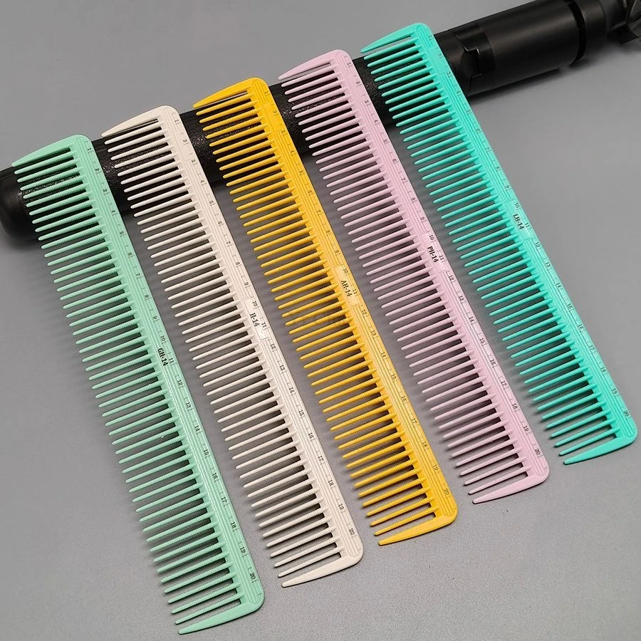 Japanese Style Hair Cutting Comb With Scale Hairsalon Barber Hairdressing Combs Trim Women's Long Hair Screw Thread Hairbrush