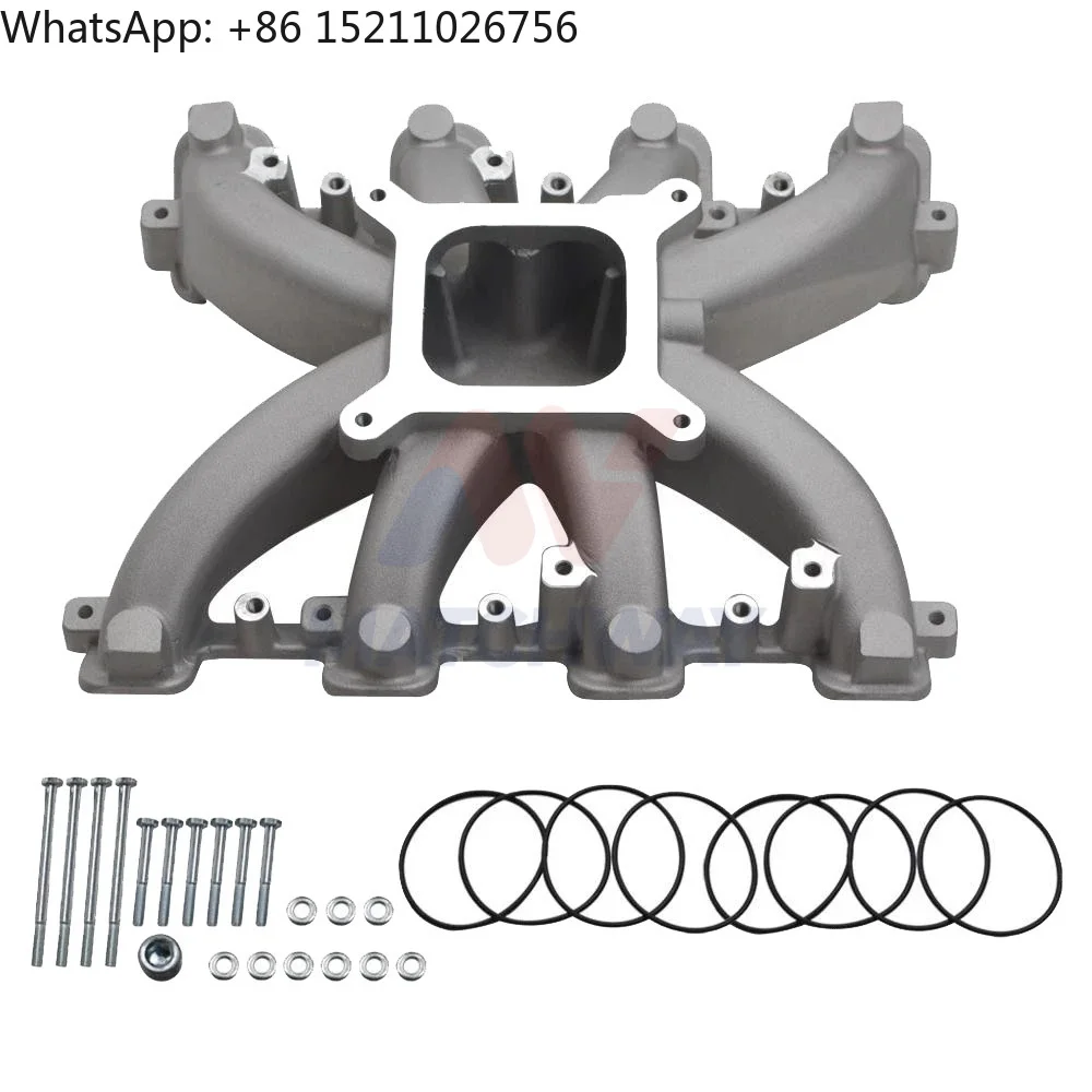 For New Performance Parts CNC Machined Aluminum Single Plane Carb Mid-Rise Intake Manifold for Chevy for LS Gen III IV