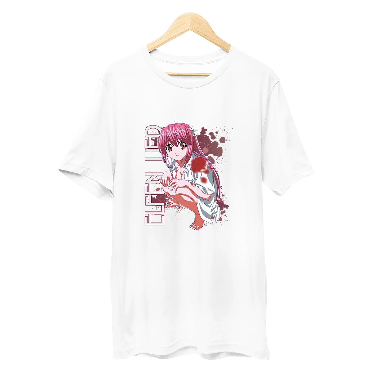 Graphic T Shirt Elfen Lied Print Short Sleeve T-shirt Men Casual top