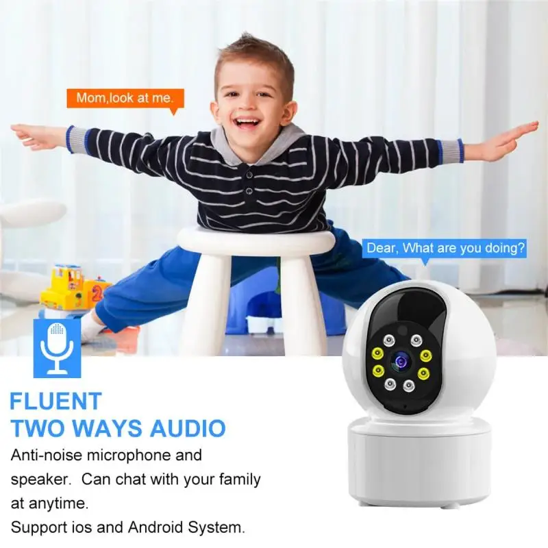 Kamera Putar Pintar 4K HD WiFi Audio 2 Arah Monitor Penglihatan Malam AI Kamera IP Perlindungan Pengawasan Deteksi Manusia 2025 Baru