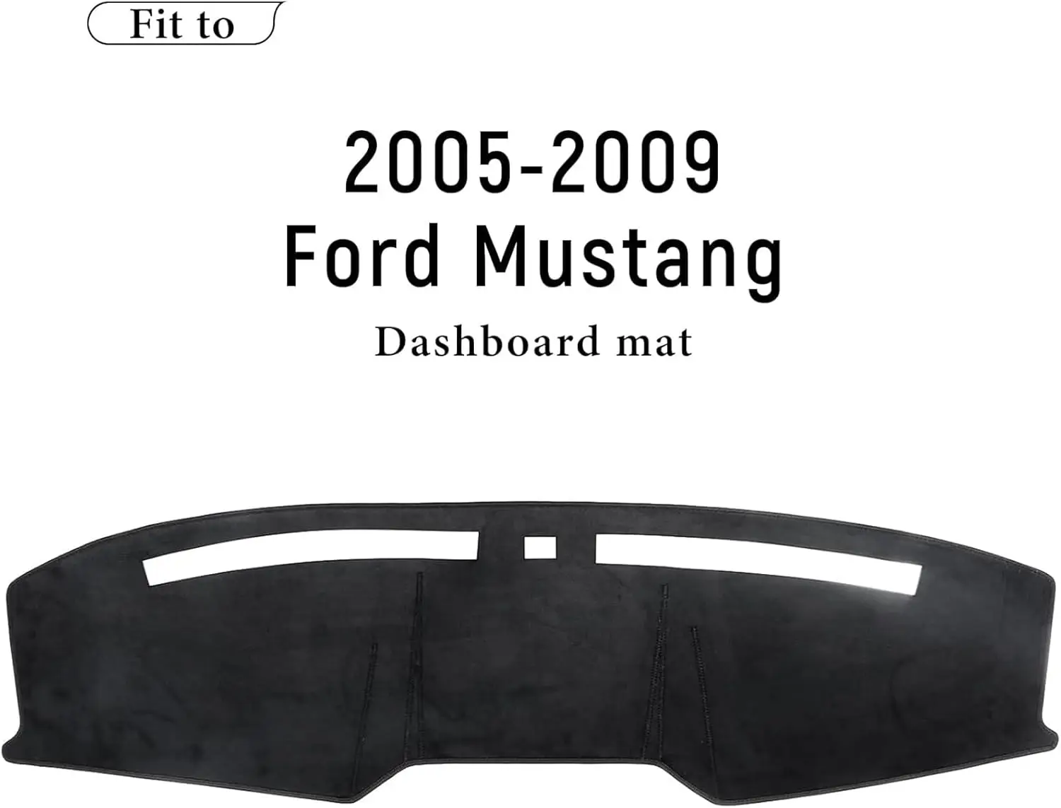 

Flannel Dash Cover Dashboard Cover Pad Mat Custom Fit for Ford Mustang 2005 2006 2007 2008 2009 Car Dashmat Accessories Black
