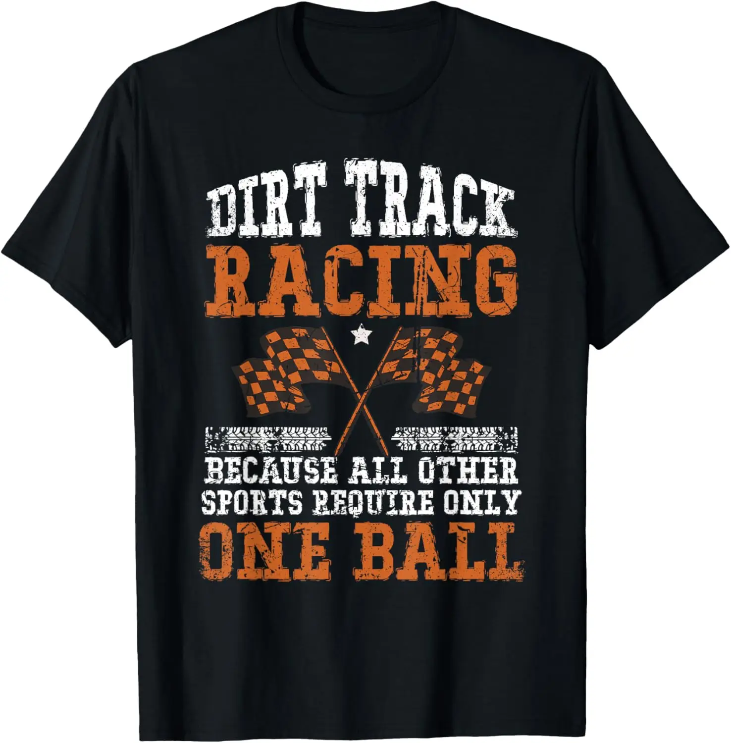 Vintage Dirt Track Racing Meme Fan Race Flag T-Shirt