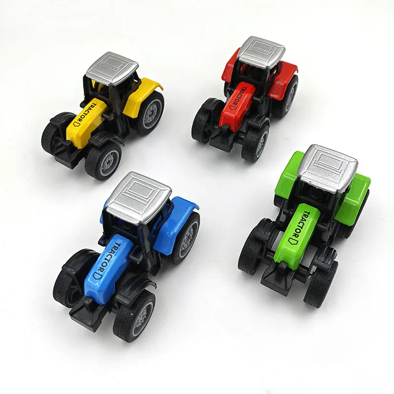 1 pz modelli di trattori in lega + PVC giocattoli mini 7 cm decorazioni per veicoli agricoli collezione ornamenti bambole per bambini regalo per bambini