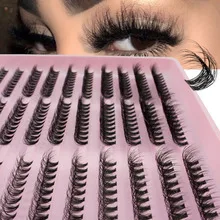 MIAOJIE 5D Flauschige Cluster-Wimpern 30D-100D Natürliche dicke Wimpern-Cluster Einzelwimpern DIY Wimpernverlängerung Make-up