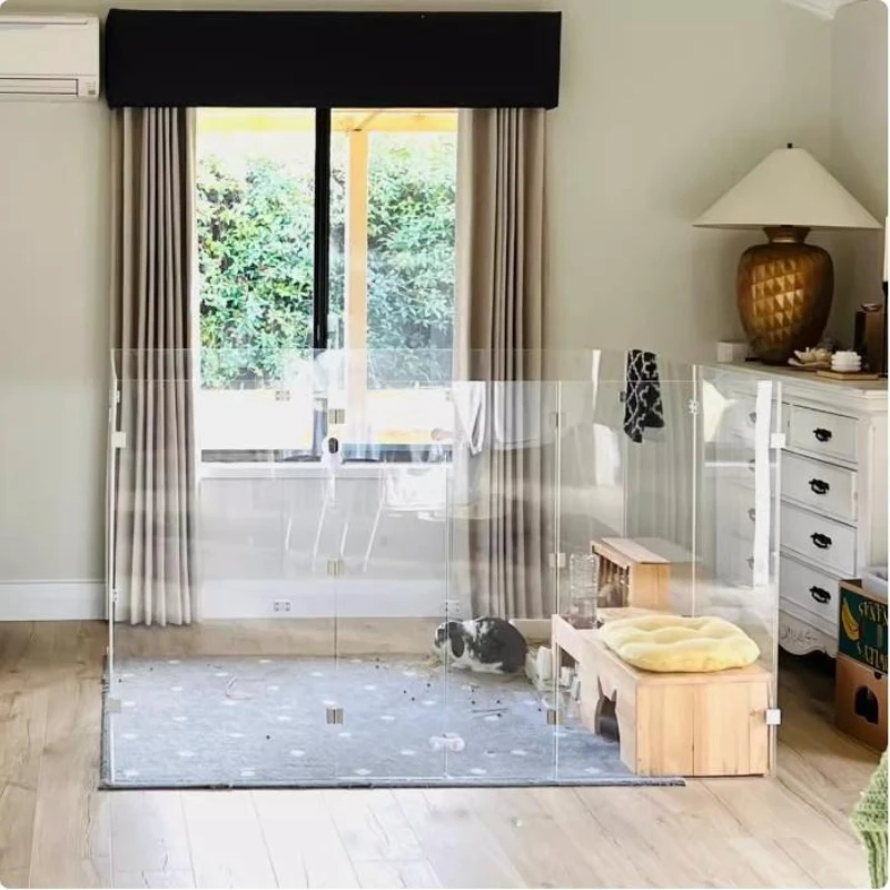 

Крытая клетка для кроликов, акриловая прозрачная клетка для кроликов, сельское хозяйство, съемная износостойкая клетка для кроликов, барьер для домашних животных, забор, клетка для собак