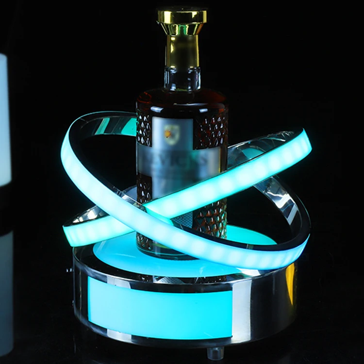 Stainless Steel Bar Accessories Night Club Champagne Holder Led Bottle Presenter