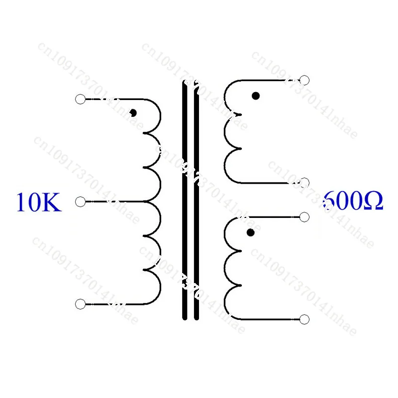 10K: 600Ω or 600Ω:10K 10HZ-30KHZ -0.5DB Bile Pre-stage Single-ended, Balanced Output TransformerStep-down Transformer