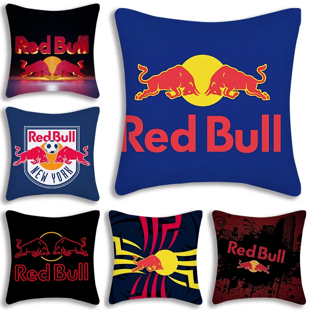 Pillow Covers Sofa Decorative Home Double-sided Printing Short Plush Cushion R-Reds Bulls Cover