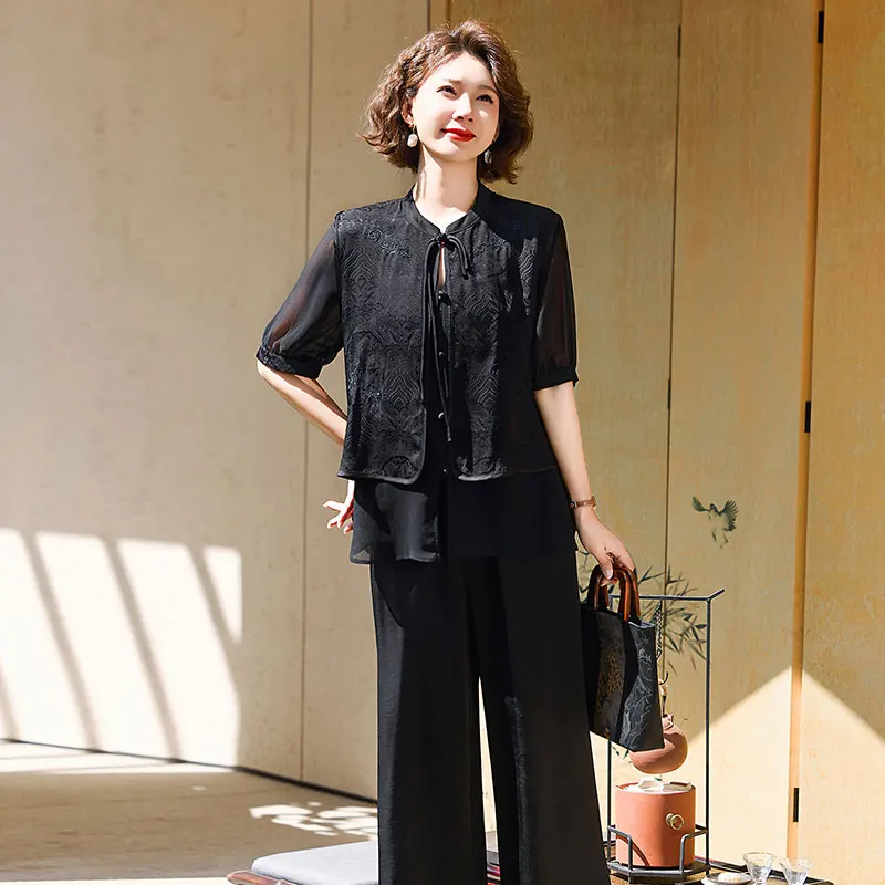 nuovo-completo-estivo-cinese-elegante-con-collo-alto-in-chiffon-top-da-donna-sottile-primavera-estate-2025-per-mezza-eta