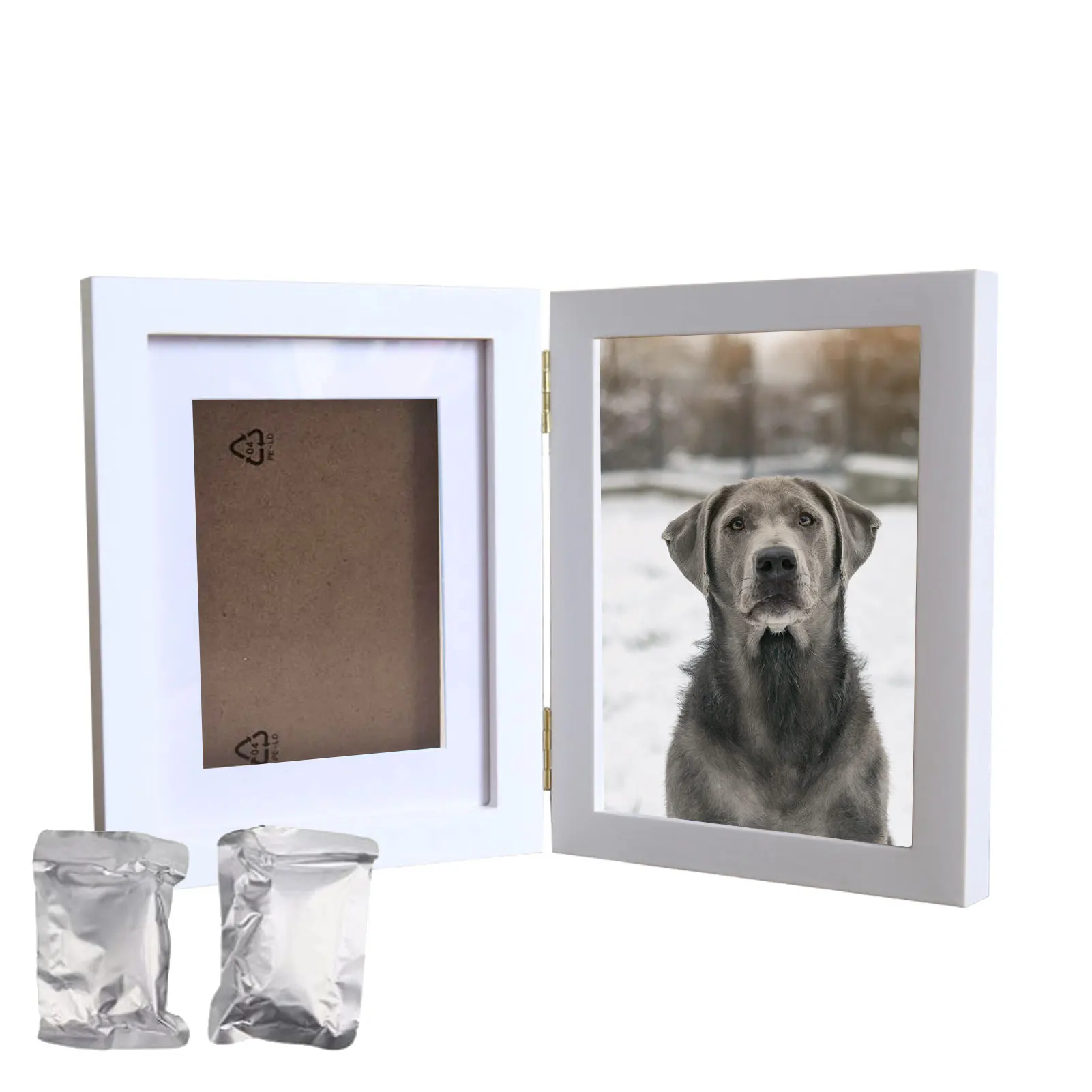 Pawprint Keepsake Picture Frames Memorial Clay Print Kit Dog Or Cat Paw Print Pet Keepsake Photo Frame With Clay Print Kit