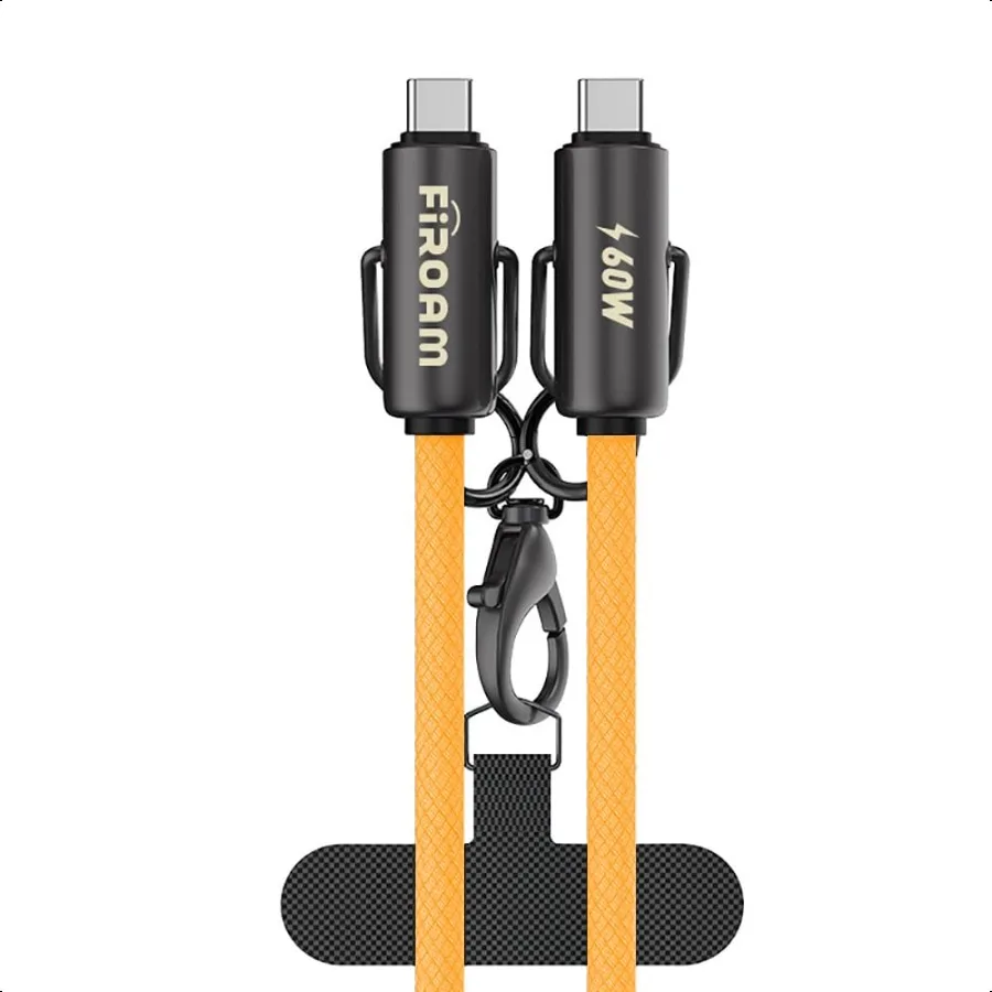 Cavo da USB C a USB C TypeC Cavo di ricarica rapida da 60 W 3,93 piedi 2 pacchi Velocità 480 Mbps per iPhone 16 15 iPad Book Samsung Galaxy Tablet L