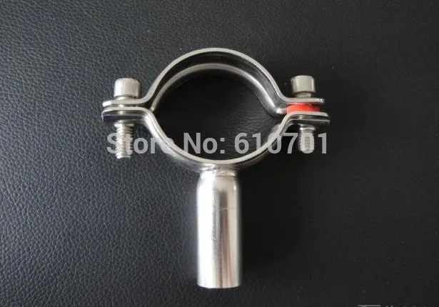 OD 76mm Sanitary Bracket Pipe Fitting Ajustable Clamp Stainless Steel 304