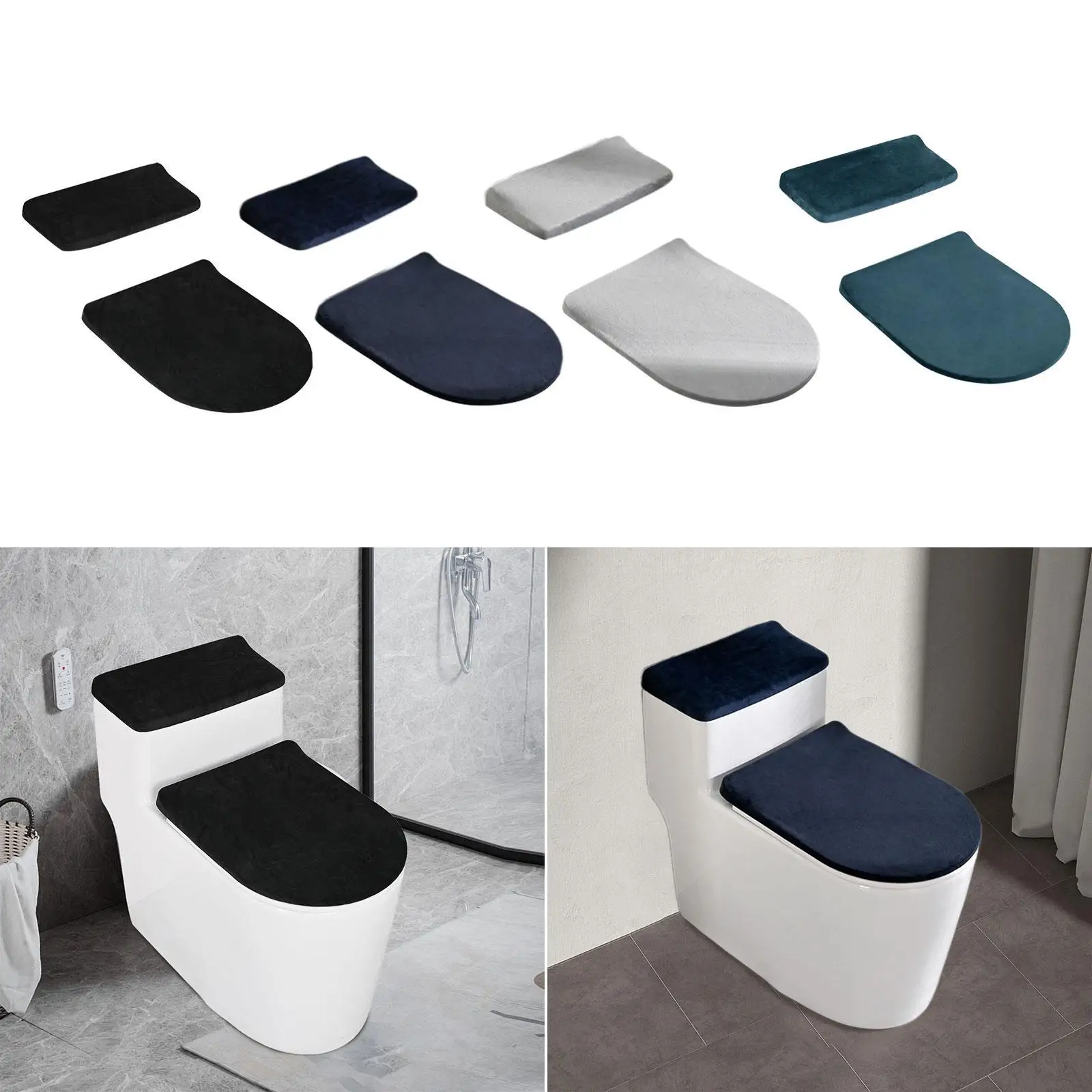 Toilet Lid Seat Cover Set Toilet Tank Lid Cover Replacement Toilet Lid Cover Stretch