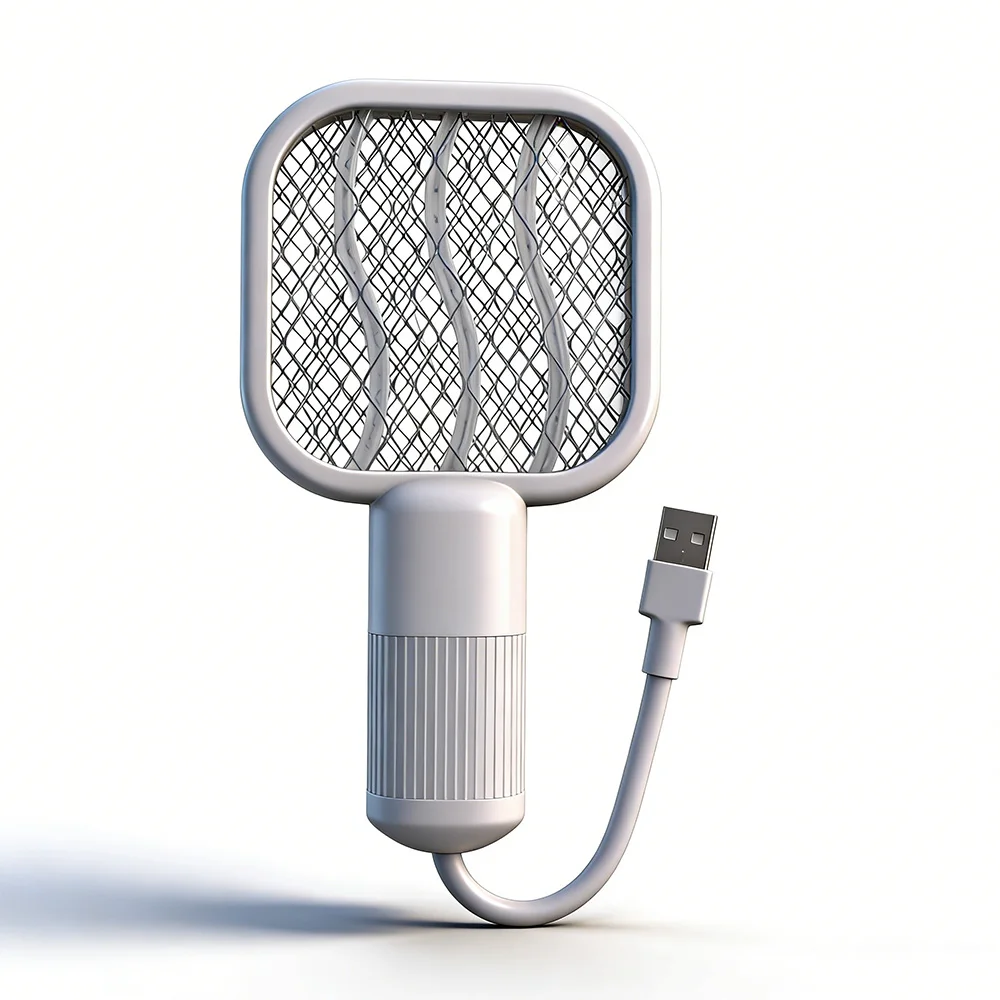 

Электрическая мухобойка-ловушка для комаров, 3000В, УФ-лампа, перезаряжаемая, отпугиватель насекомых, уничтожитель мух и комаров