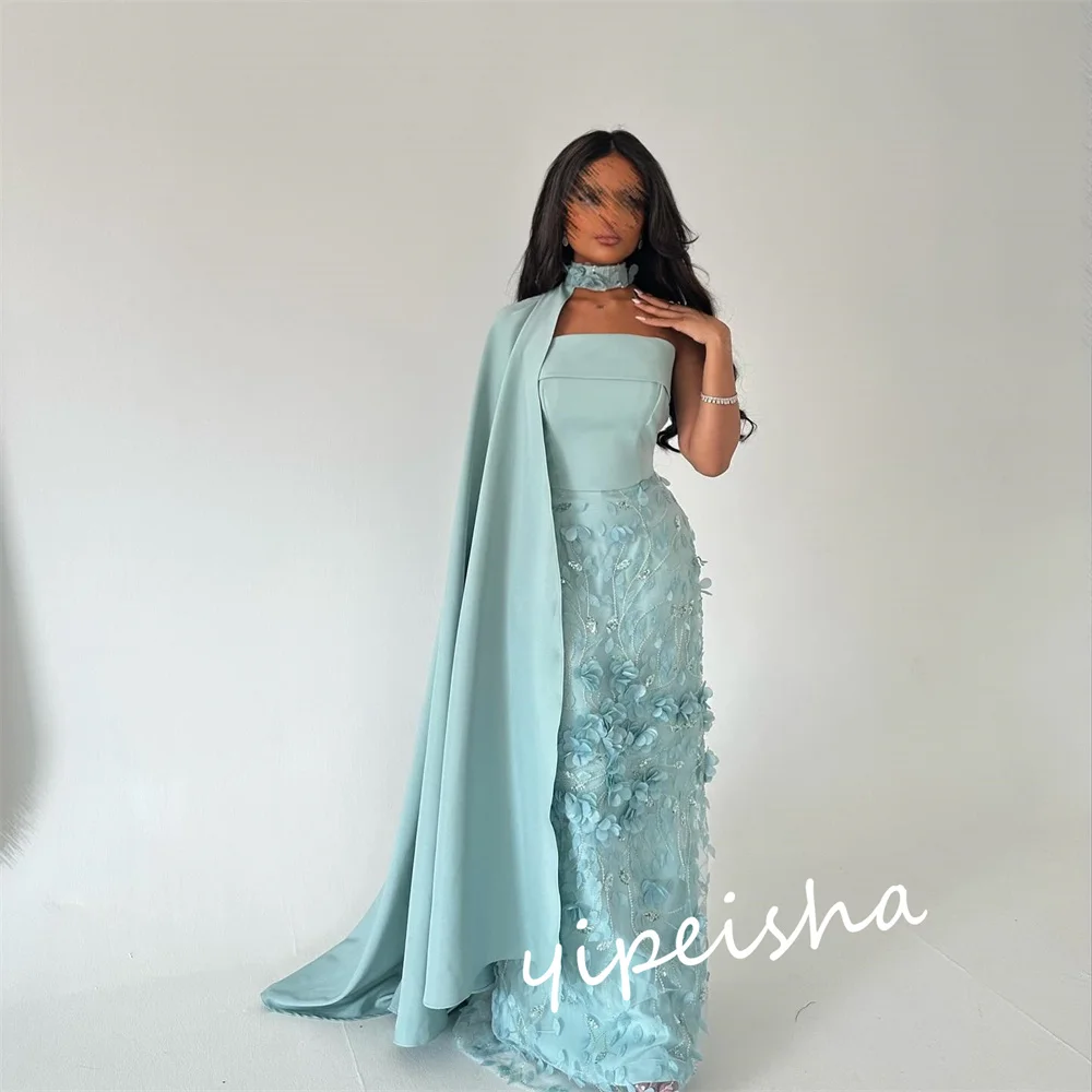 Maßgeschneidertes Jiayigong Prom S Applikation Clubbing A-Linie One-Shoulder-Kleid für maßgeschneiderte Anlässe, lange Kleider