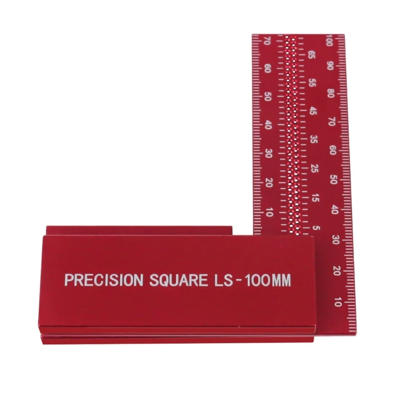 Woodworking Crossed Calibration Hole Ruler L-Type Square Scribing Marking Gauges Aluminum Height Gauges Dropship