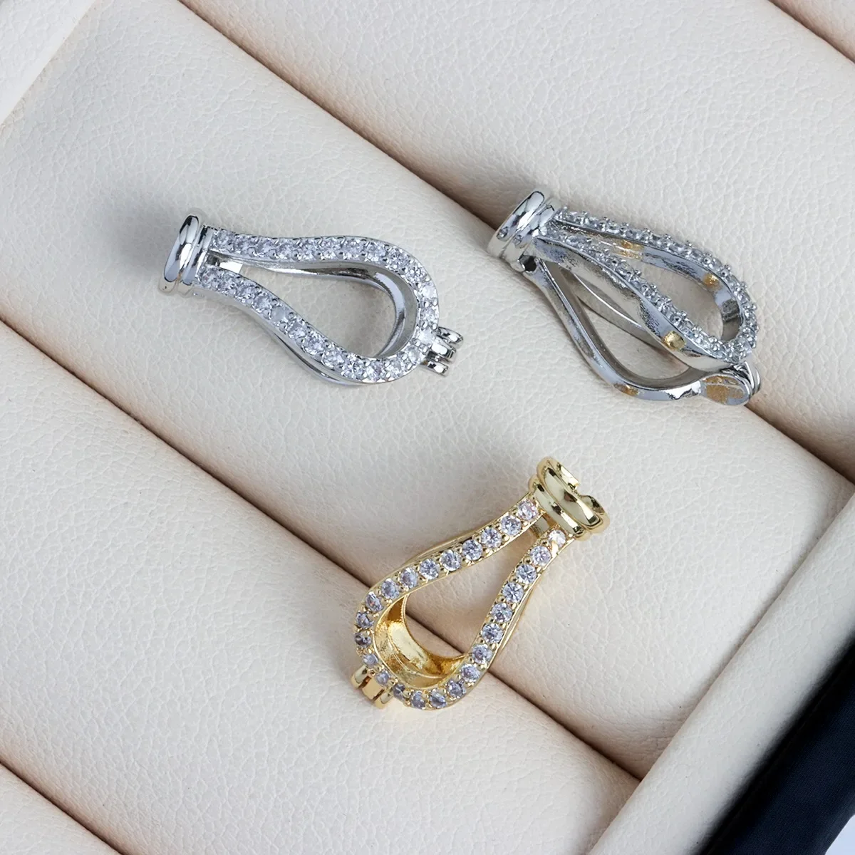 18K Plated Real Gold Inlaid Hao Y-shaped Sweater Chain Clip Button Head, Bag Bead Buckle DIY Accessories