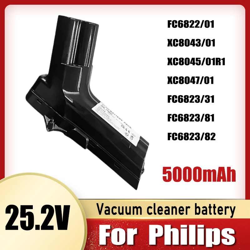 For Philips vacuum cleaner SpeedPro Max Aqua SpeedPro Max Stick XC8147 FC6822 FC6823 FC6904 battery replacement