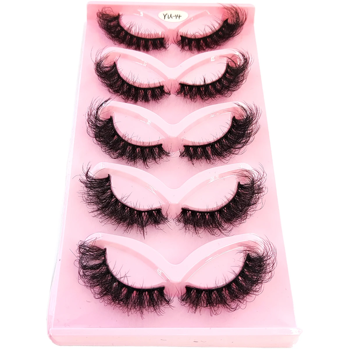 HBZGTLAD Neue Katzenwimpern 5/10 Doppelte 3D Künstliche Nerz-Wimpern mit Flügeln Flauschige Falsche Wimpern Weiche Natürliche Lange Dicke Wimpern