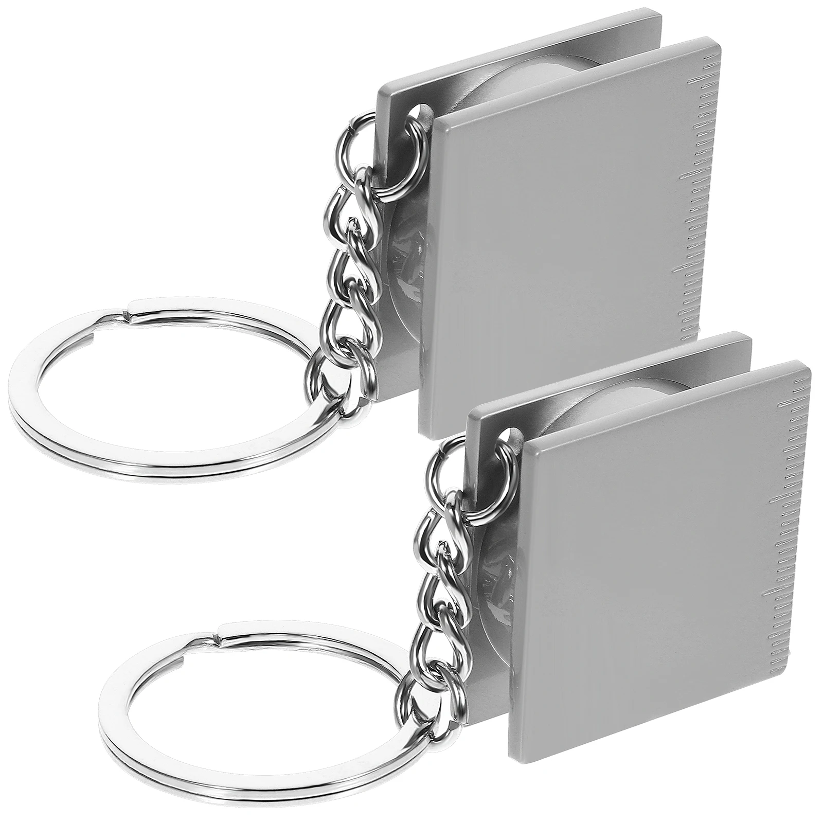 

2pcs 1M Metal Tape Measure Keychain Mini Portable Measuring Tool For Home Outdoor Retractable Precision Square Pendant