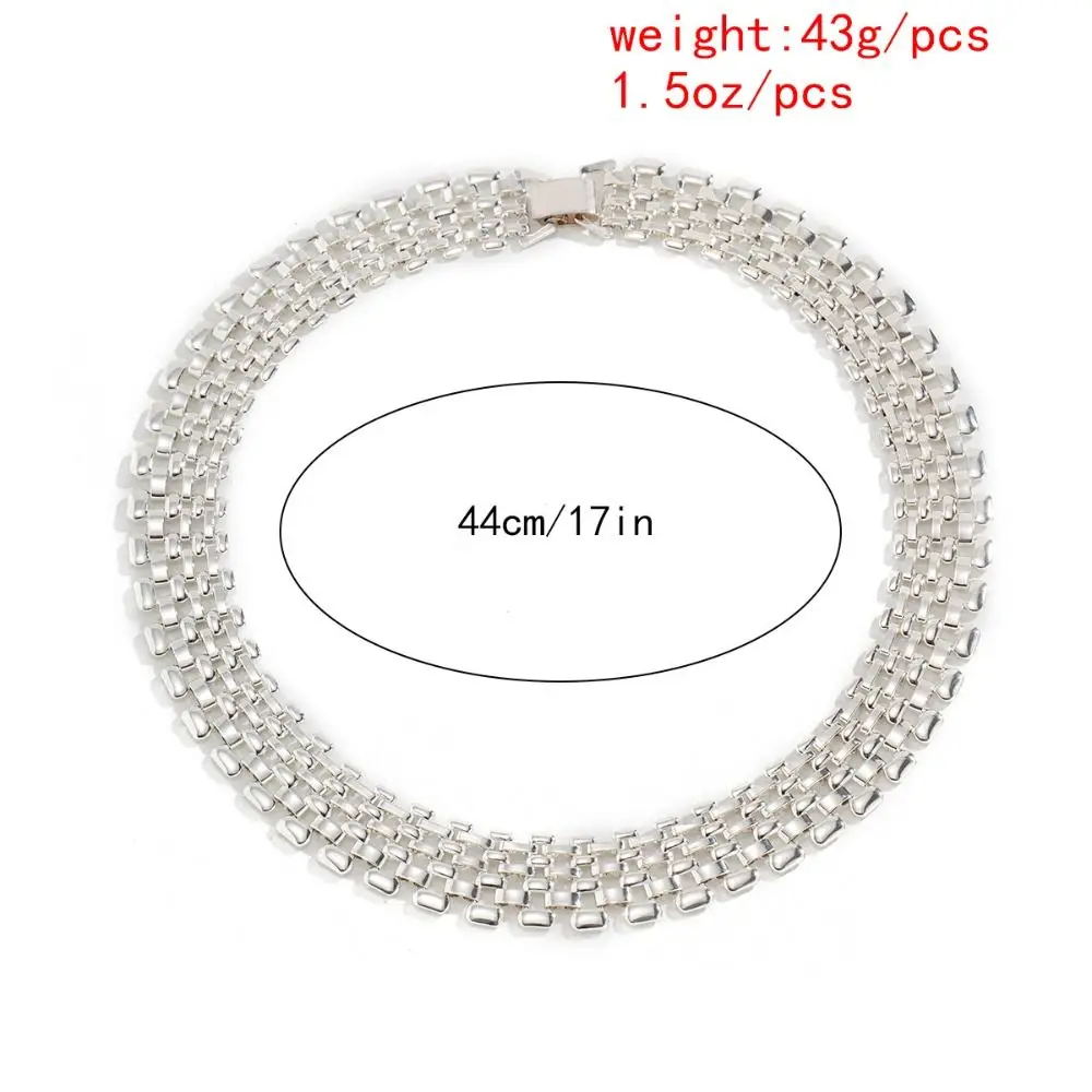 Men Exaggerated Clavicle Necklaces Neck Jewelry Chain Necklace Chunky Thick Chain Choker Necklace