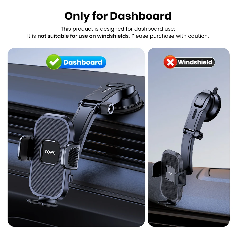 TOPK Gravity Auto-Handyhalterung für Lüftungsschlitze, automatische Greifhalterung ohne Magnet, Ständer für iPhone 15 14 Samsung Xiaomi, Auto-GPS-Halterung – Detail 5