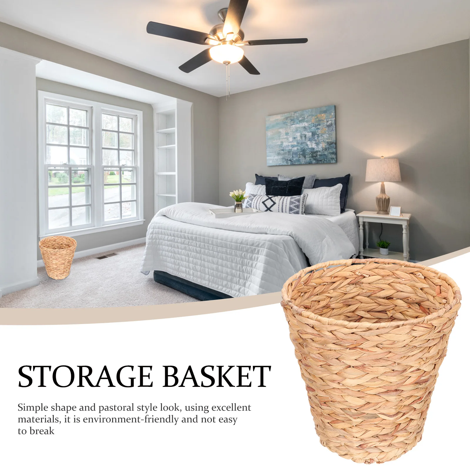 

Exquisite Woven Laundry Basket Safe Decorative Storage Holder Perfect for Bedroom Living Room Creative Gift Option