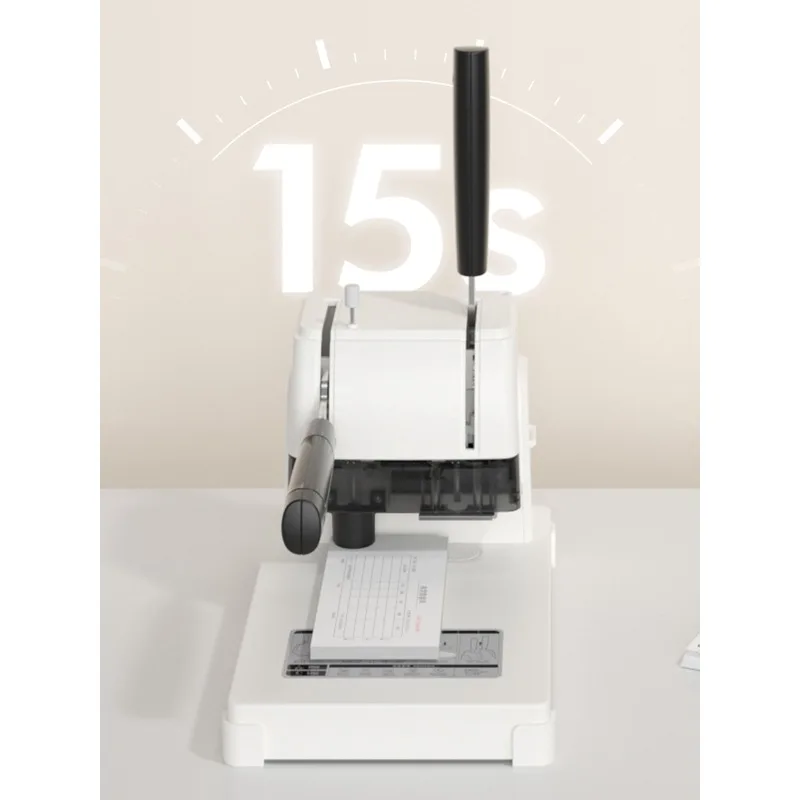 Financial voucher binding machine 33669S small hot melt punching binding 3888 accounting file financial voucher binding machine
