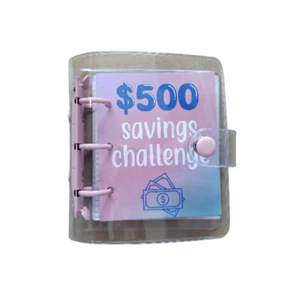 

Mini Money Saving Binder PVC Cash Envelopes Mini Budget Binder Colorful Waterproof Envelope Savings Challenge Save Money