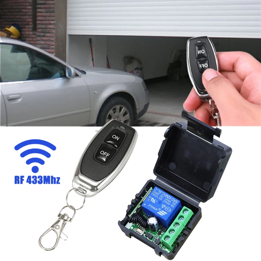 تيار مستمر 12 فولت التحكم عن بعد مفتاح ذكي العالمي RF 433 ميجا هرتز بوابة باب المرآب Led الإضاءة طلب رمز التتابع استقبال وحدة صغيرة 10A #1