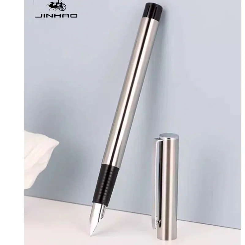 Jinhao 65 Schwarz Silber Farbe Tägliche Arbeit Notizen Büro Füllfederhalter EF F Feder Student Schule Schreibstift Schreibwaren – Detail 5