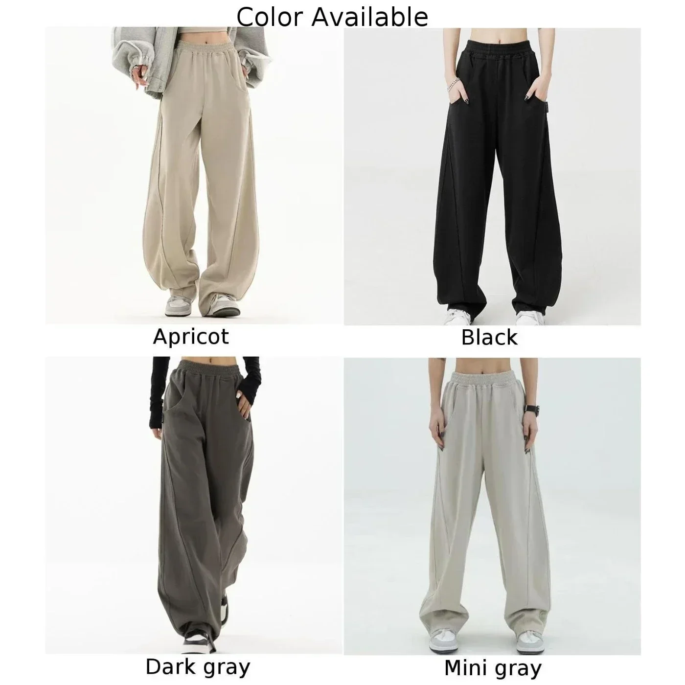 Women's Sports Pants Straight Leg Loose Wide Leg High Waist Casual Sports Pants