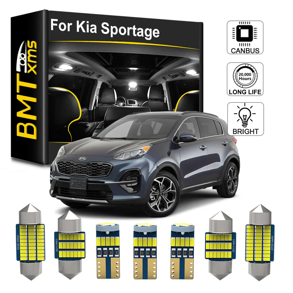 

BMTxms For Kia Sportage 1 2 3 4 NB JE/KM SL QL 1994-2020 2000 2005 2012 2015 LED Interior Light Dome Bulb Trunk Plate Lamp Kit