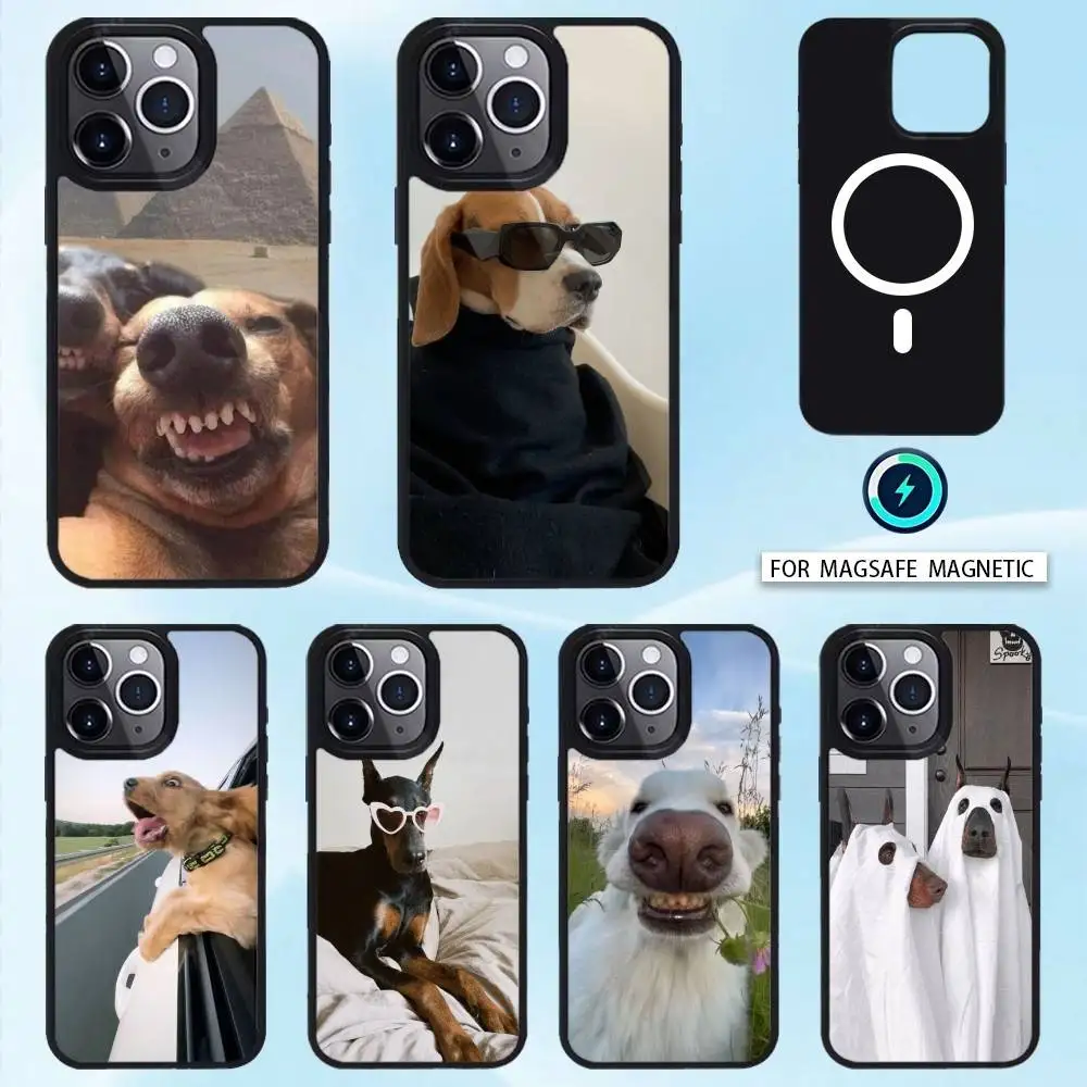 

Interesting little dog Phone Case For iPhone 16,15,14,13,12,Pro,Max For Magsafe Magnetic Wireless Charging