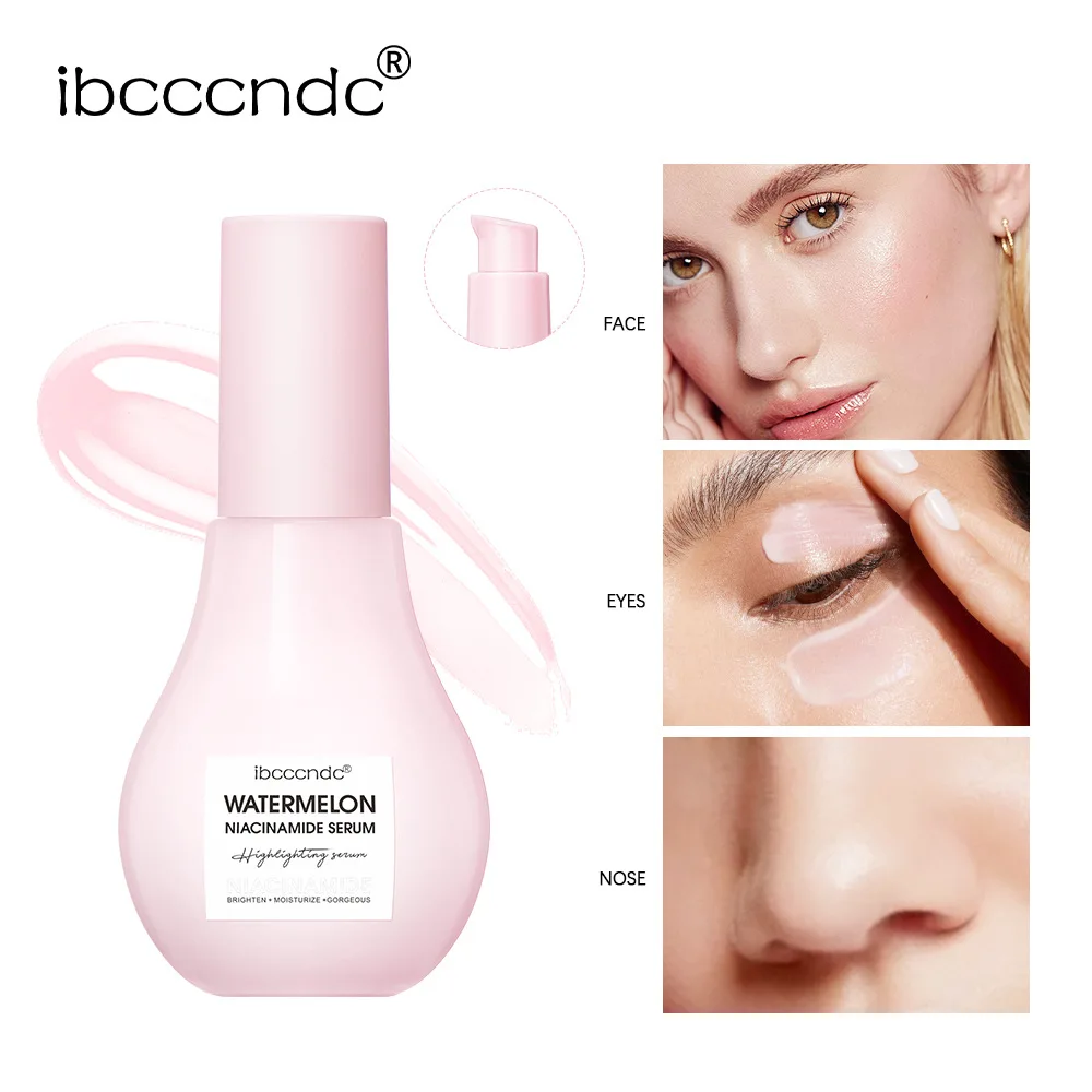 

Ibcccndc New Nicotinamide Essence Watermelon Bulb Brightening Essence Moisturizing Facial Serum & Priming Liquid Highlighter