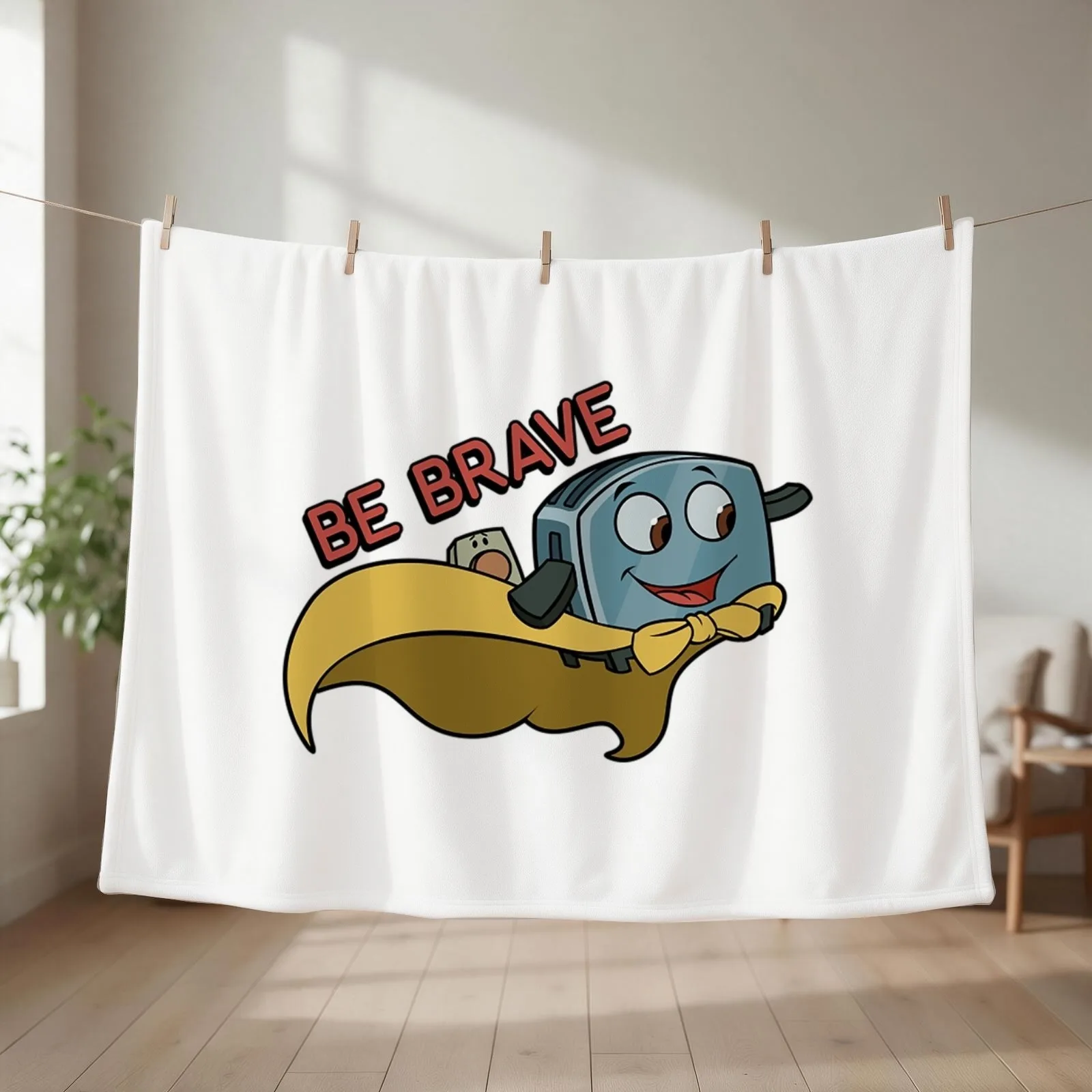 Brave Little Toaster T-ShirtBe Brave Little Toaster Throw Blanket couch cozy soft plush fuzzy picnic outdoor blanket