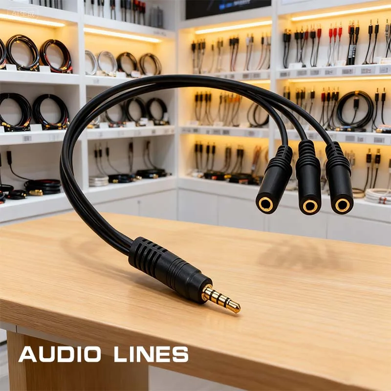 3.5 مللي متر 3 طريقة ميناء Aux متعدد سماعة سماعة مقسم صوت محول 3.5 مللي متر جاك محور الفاصل كابل الصوت 1 ذكر إلى 3 أنثى #1