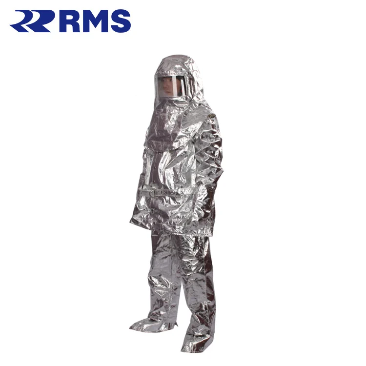 

Fireman's Aluminized Outfit Including Coat Trousers Boots Gloves Helmet With CCS Cert